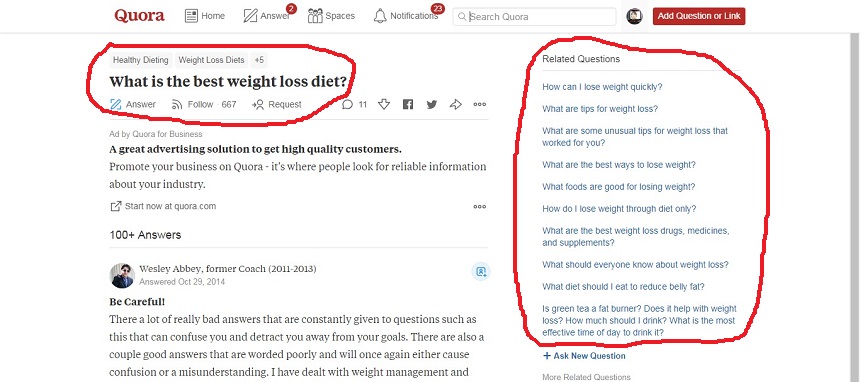 how to do find more keyword with quora