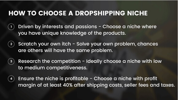 how to choose a dropshipping niche
