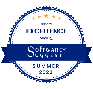 rank trends award - service excellence award from software suggest